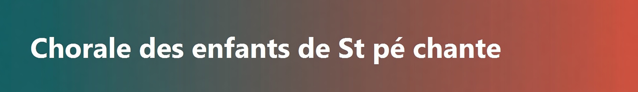 En-tête de Saint Pé Chante